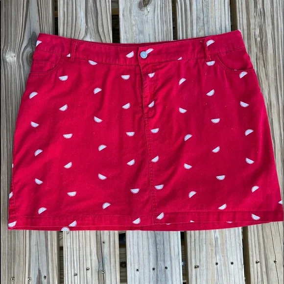 + Red Watermelon Slice Skort! VGUC! - Picture 3 of 11